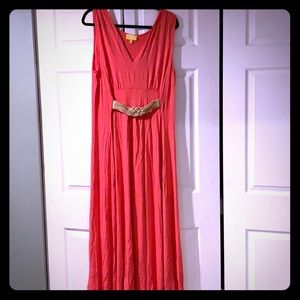 Liz Lange coral maxi dress
